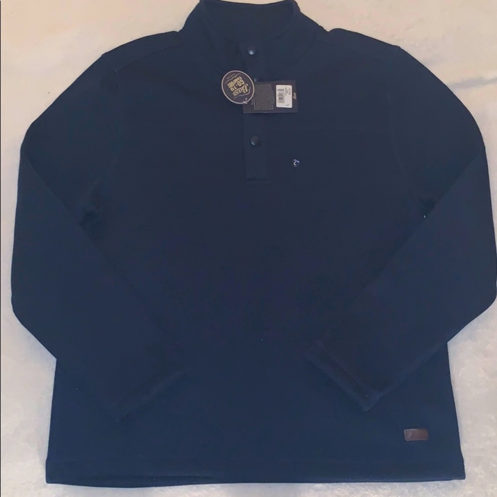 Sweater Fleece Button Mock Fall Outdoor Pullover